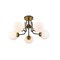 Z-Lite Parsons 5 Light Semi Flush Mount, Matte Black, Olde Brass & Opal 477-5SF-MB-OBR - alternate 6